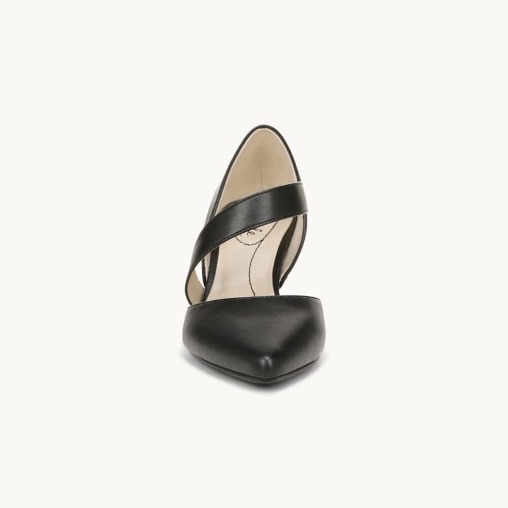 LifeStride Suki Pump Black Faux Leather Pointed Toe Asymmetrical Strap Heel 8.5W - Picture 7 of 13